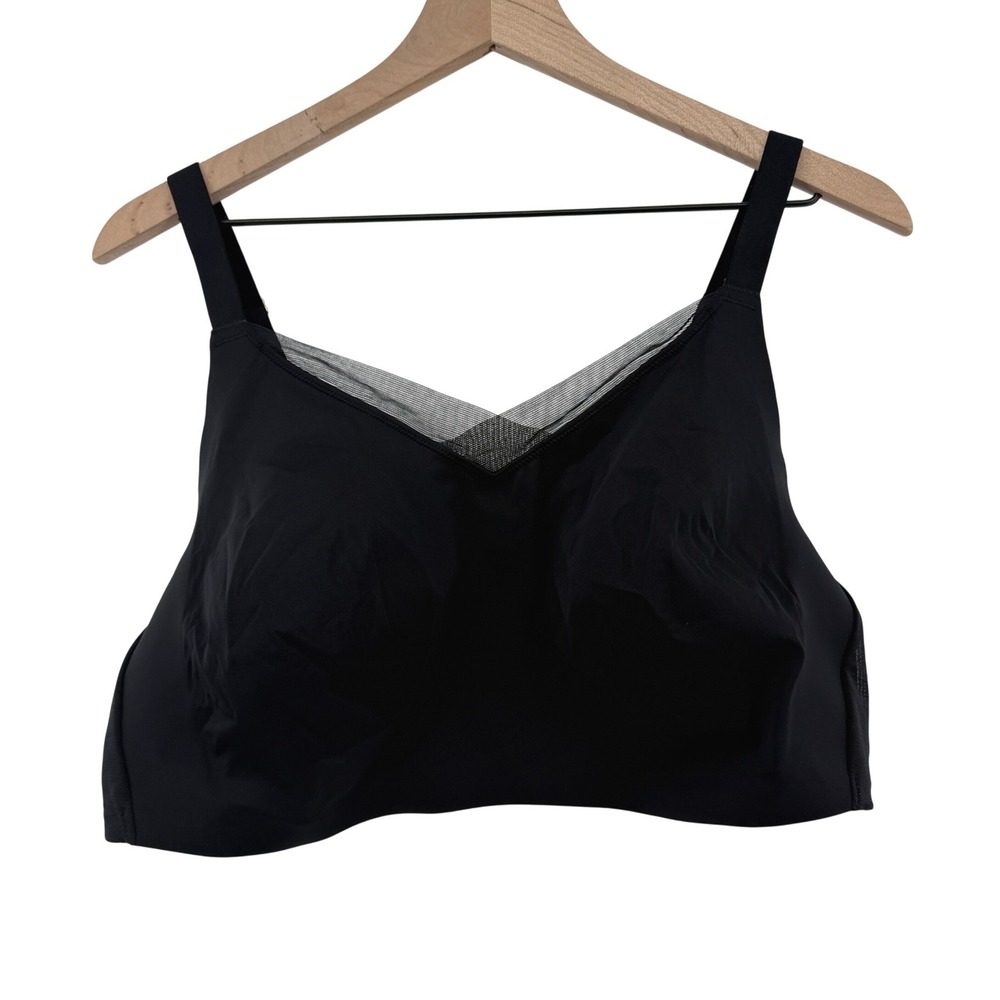 Thirdlove‎ 24/7 Classic Wireless Crossover Minimizer Bra Black 42F Unlined Soft